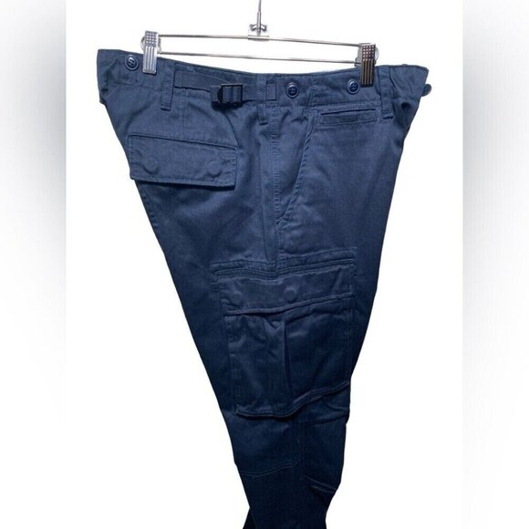 MNML Vintage Twill Cargo Pants Men’s Size 32 Midnight Blue Utility Workwear Stre - Picture 4 of 16